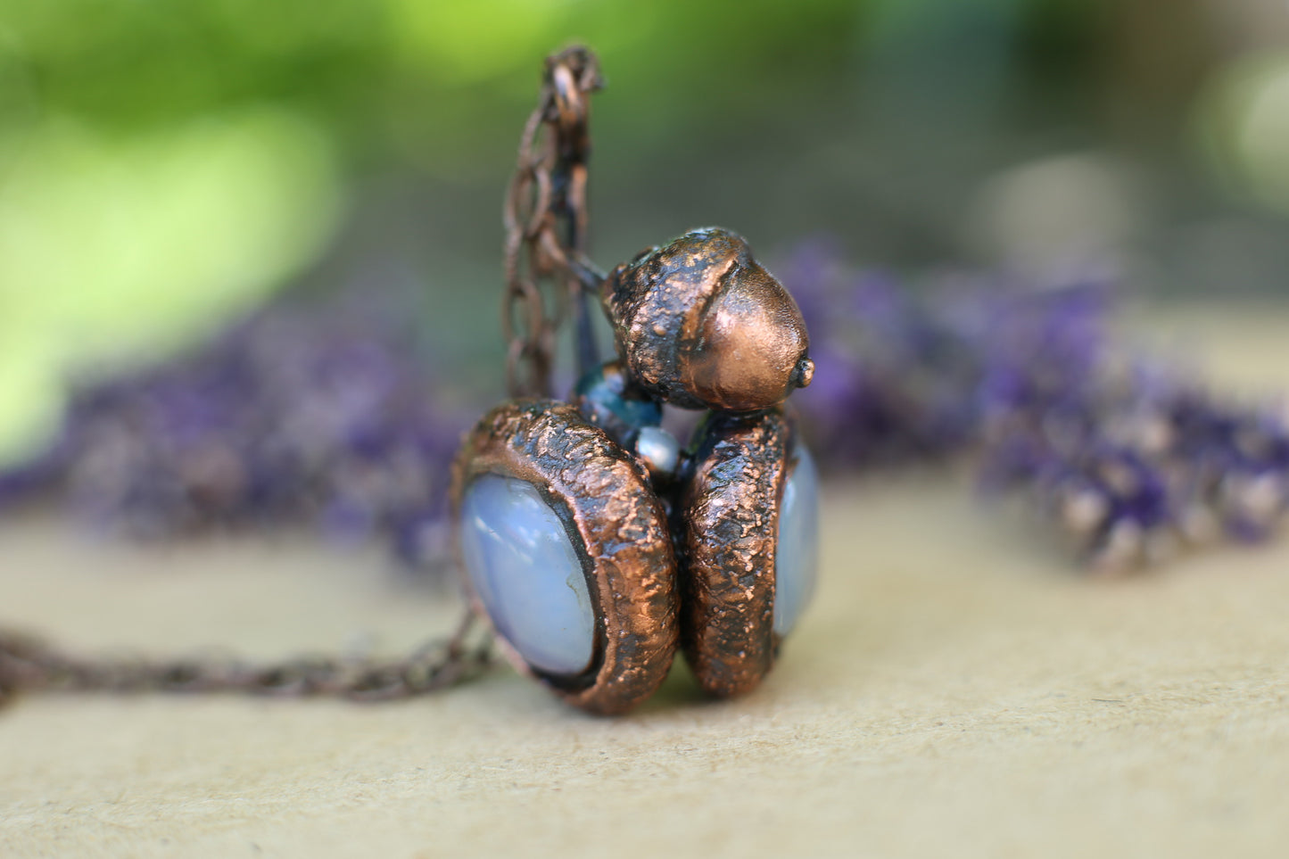 Copper Acorn Pendant