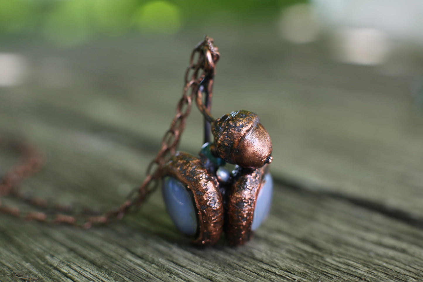 Copper Acorn Pendant