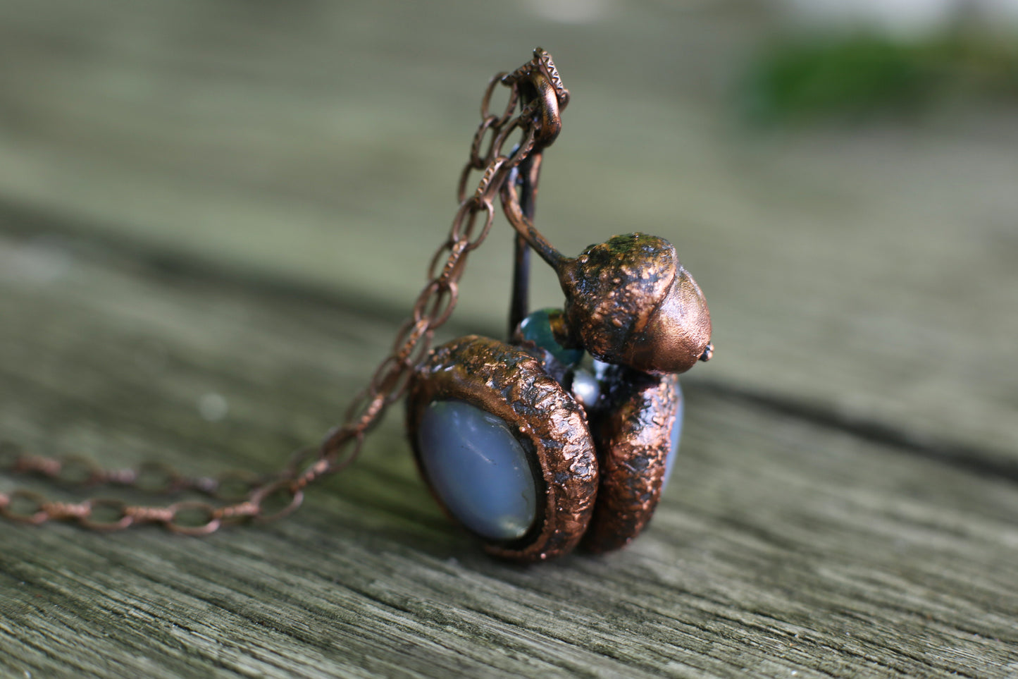 Copper Acorn Pendant