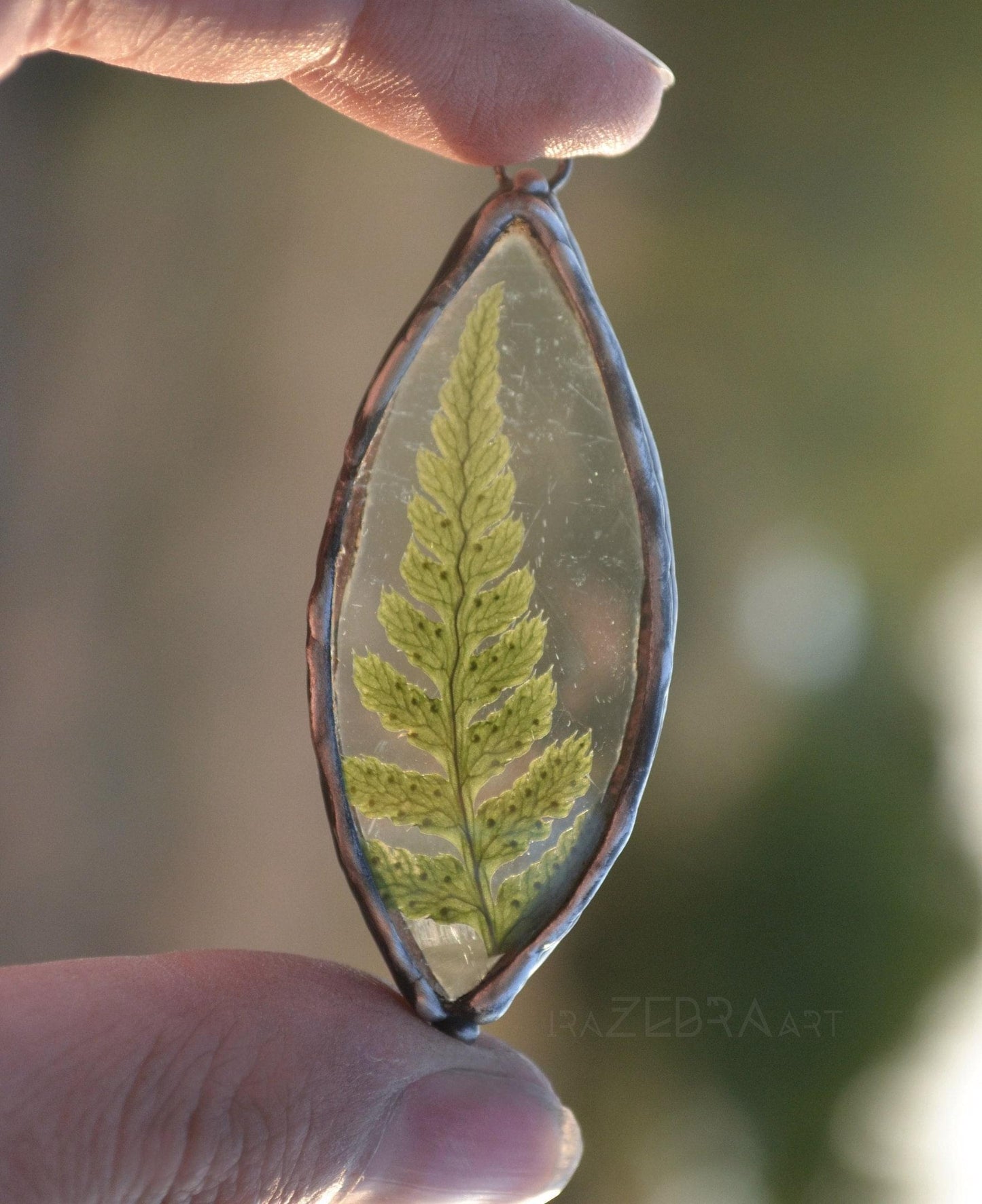 Fern necklace, Forest pendant, Nature jewelry