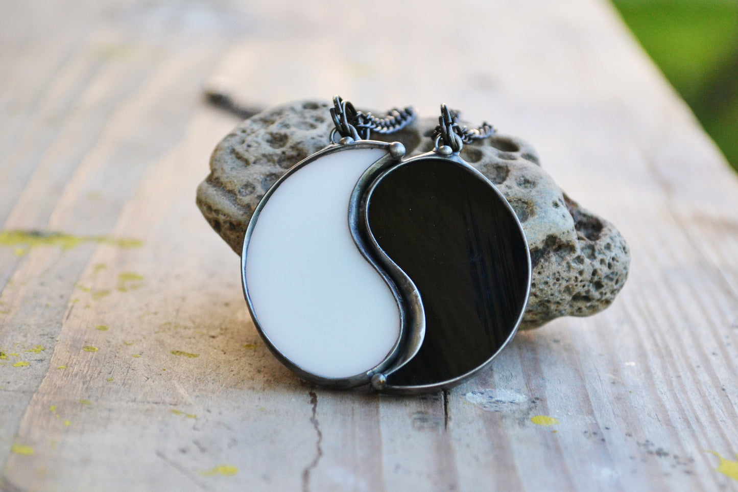 Yin Yang pendant necklaces for 2, Couple jewelry