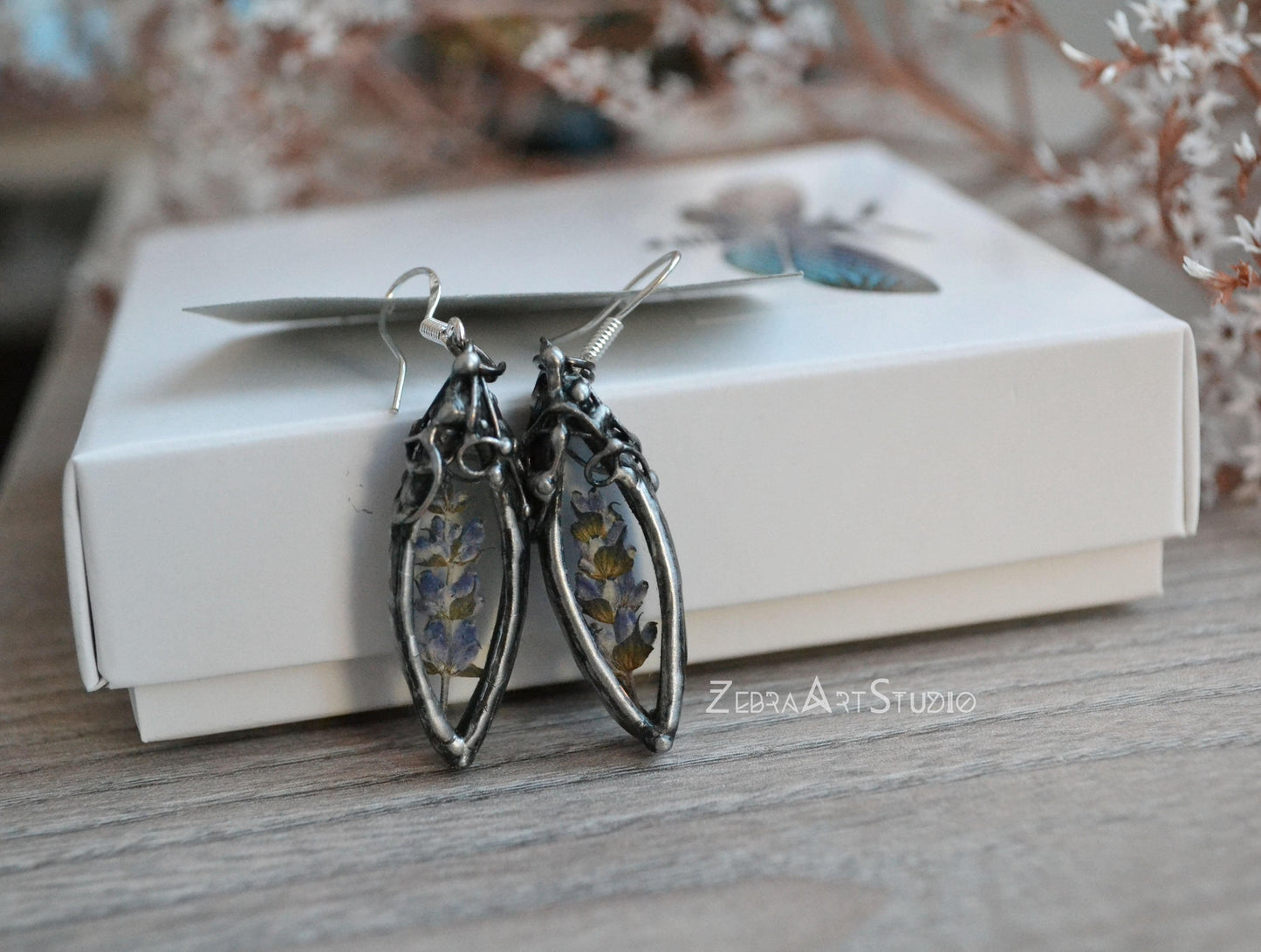 Lavender earrings