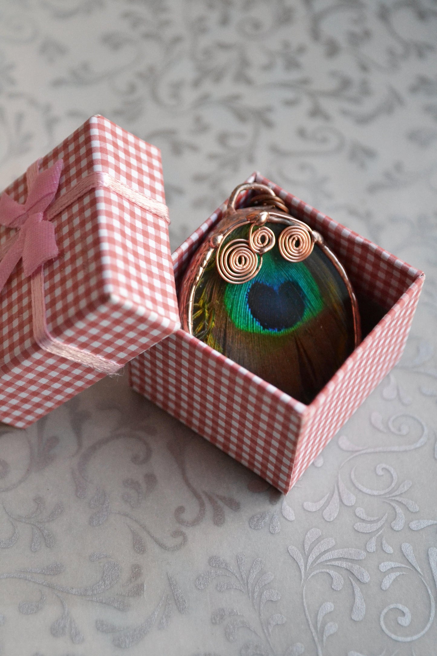 Peacock Feather necklace