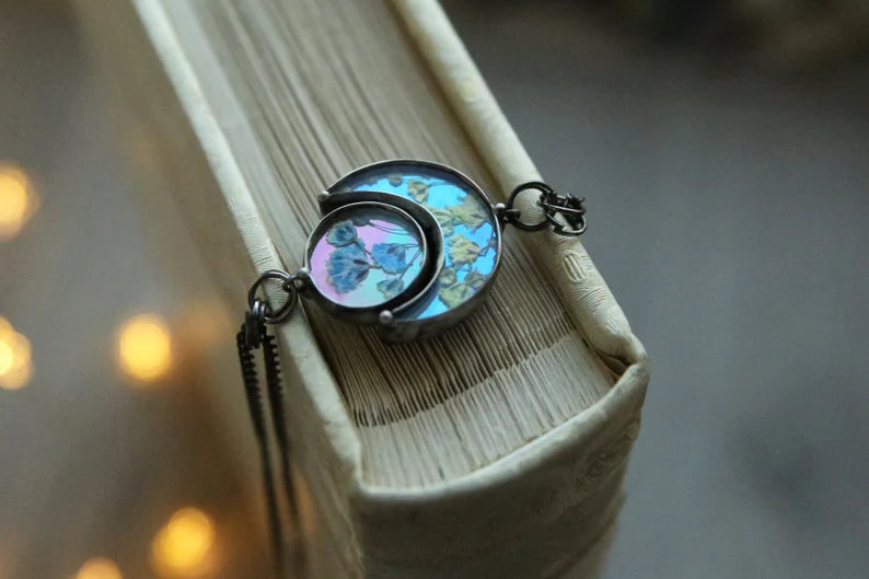 Sun and moon necklaces set, Couple necklaces