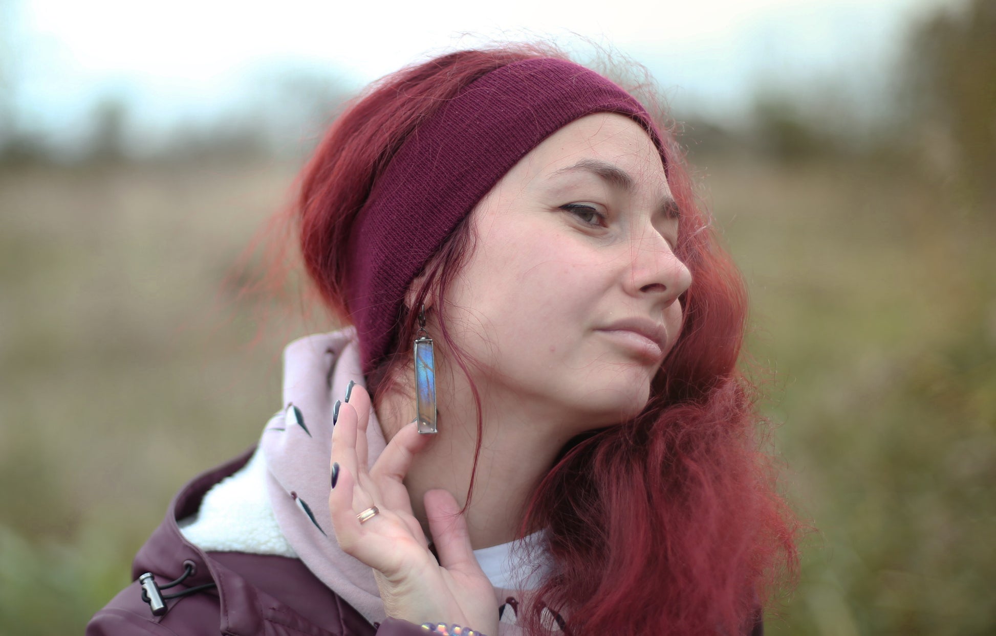 Real blue Morpho Butterfly wing earrings