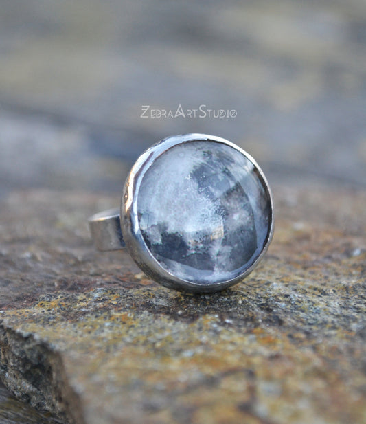 Full moon ring, Adjustable Ring