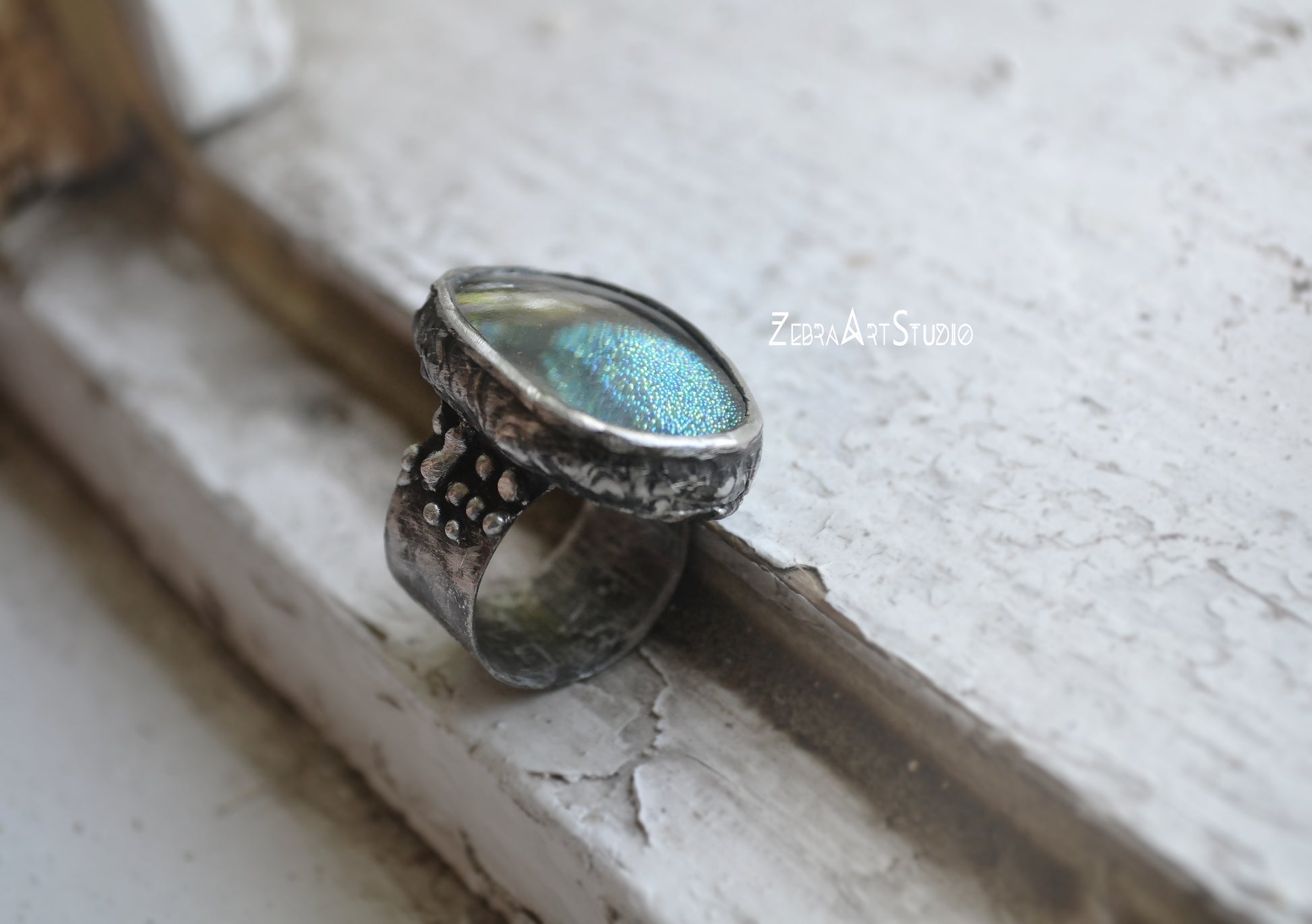 Shaker ring, Mirror jewelry, Adjustable ring