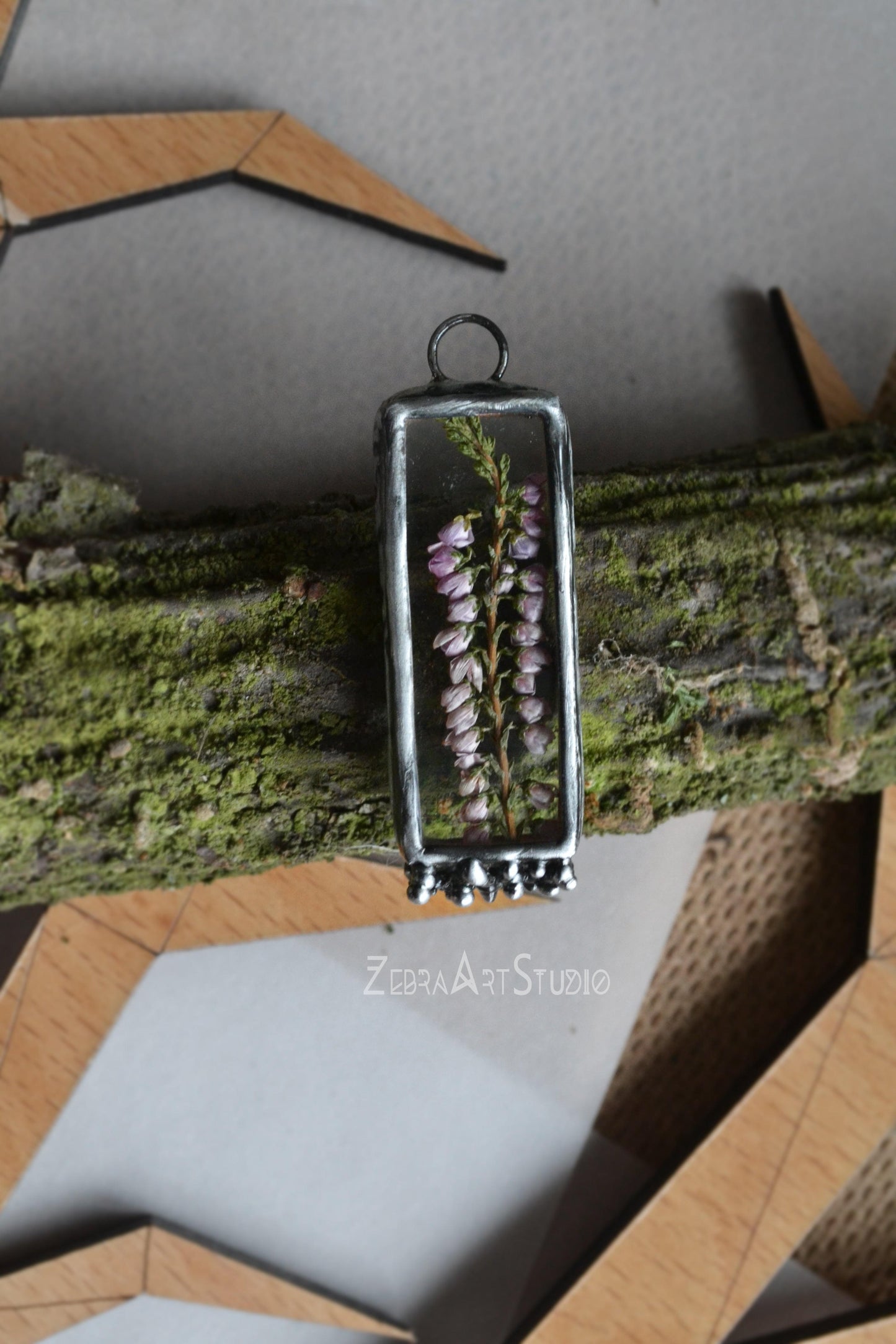 Heather flower necklace