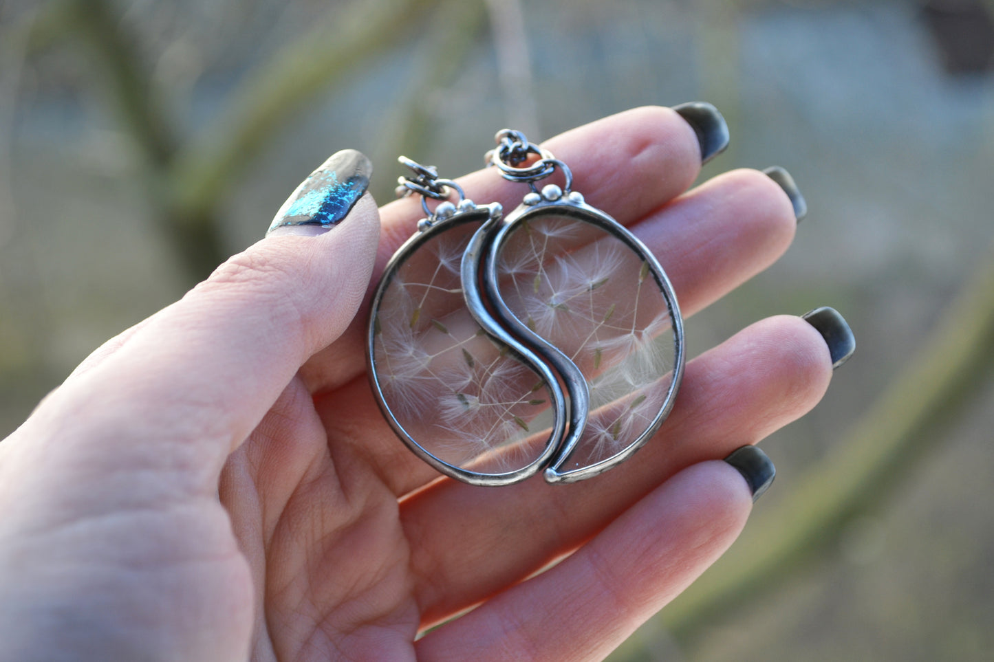 Wish necklaces set for 2, Yin Yang pendants