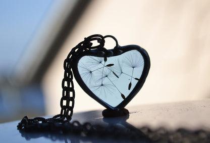 Wish necklace, Dandelion choker necklace