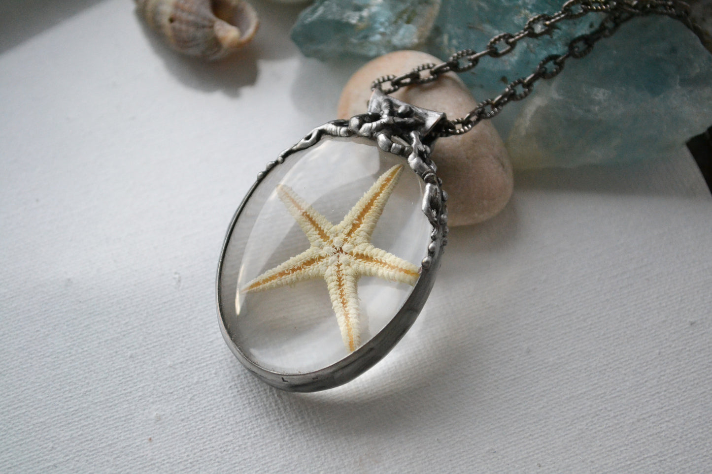 Starfish necklace Ocean necklace, Sea lover gift
