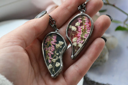 Set of 2 heart necklaces, Best Friend necklaces