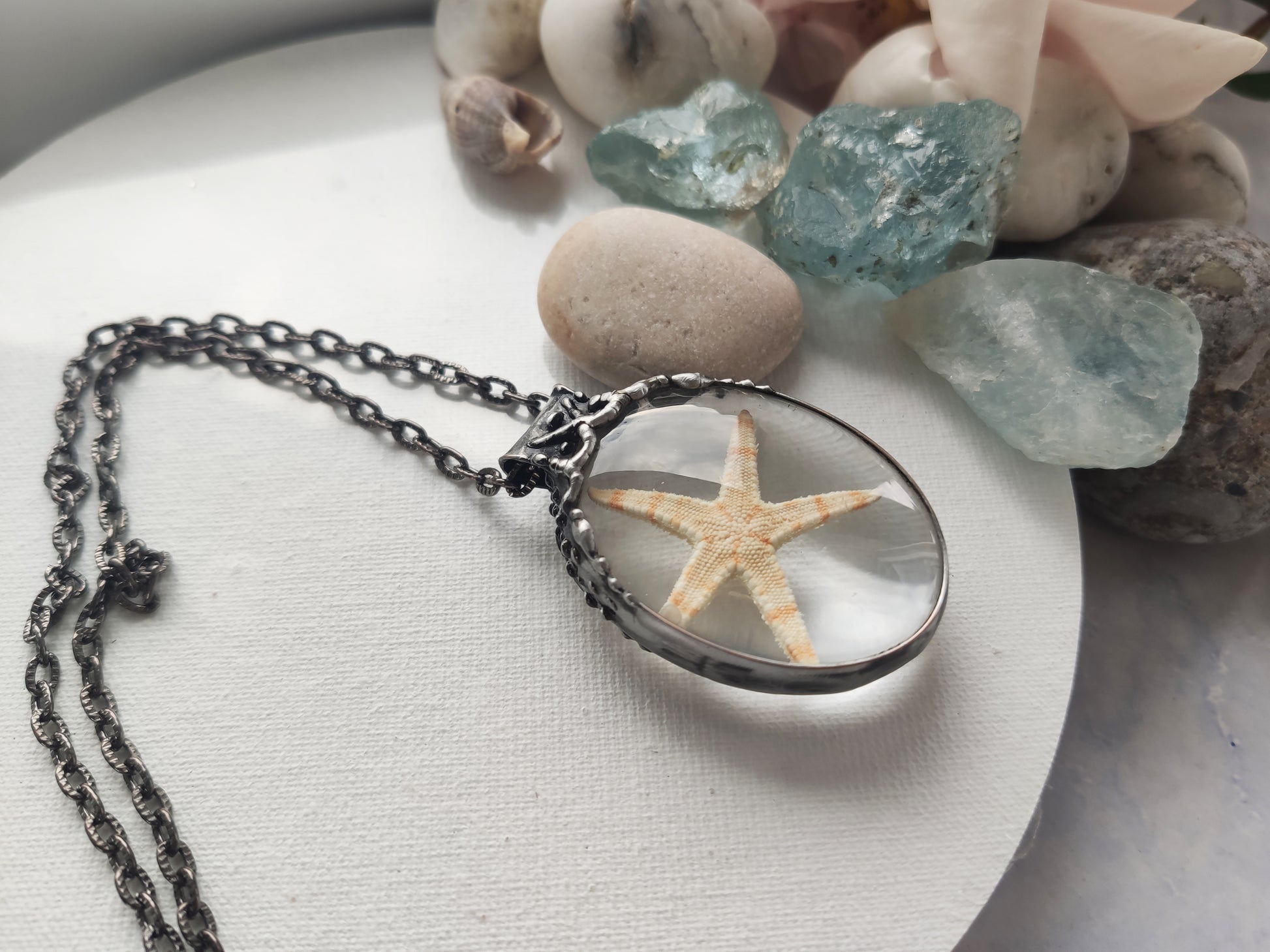 Starfish necklace Ocean necklace, Sea lover gift