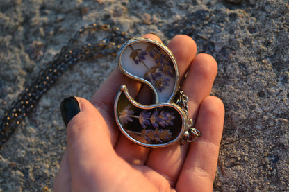 Best friend necklaces, Yin yang necklace, Lavender necklace