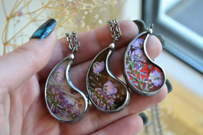 Set of 3 pendants, Yin Yang best friend necklace