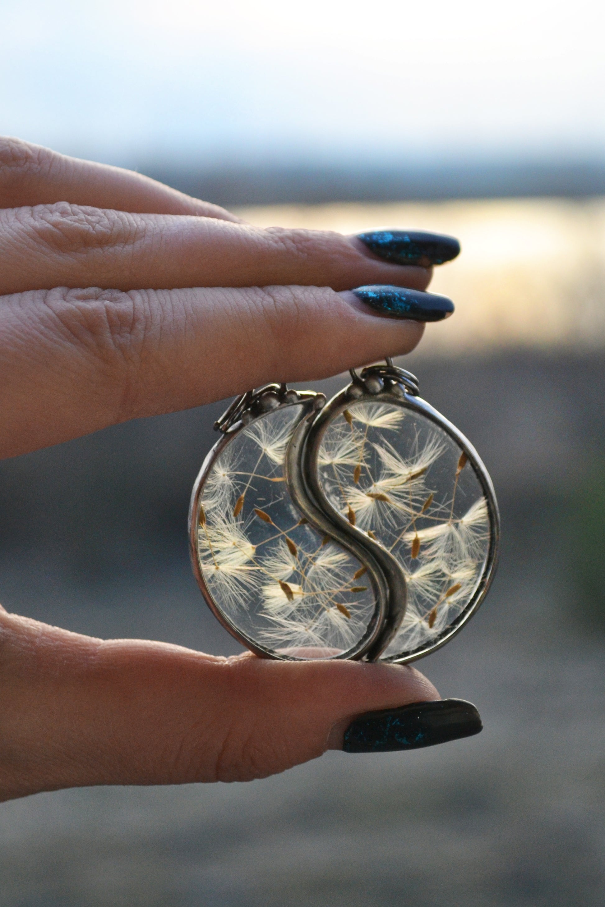 Wish necklaces set for 2, Yin Yang pendants