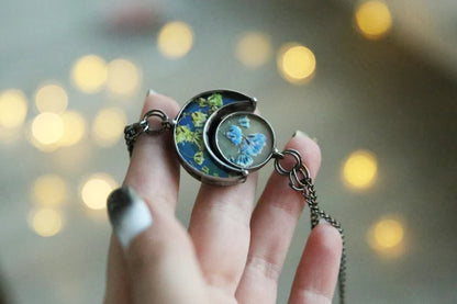 Sun and moon necklaces set, Couple necklaces